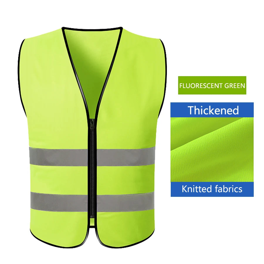 Safety High Visibility Vest Adjustable Security Vests Traffic Night Outdoor for Running Cycling Sports