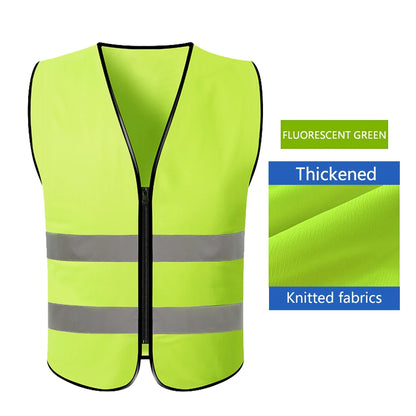 Safety High Visibility Vest Adjustable Security Vests Traffic Night Outdoor for Running Cycling Sports