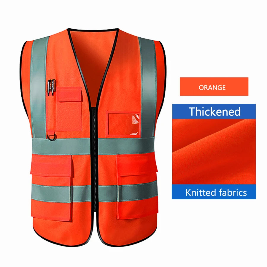 Safety High Visibility Vest Adjustable Security Vests Traffic Night Outdoor for Running Cycling Sports